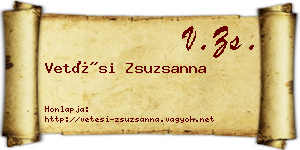 Vetési Zsuzsanna névjegykártya